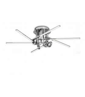 Semi Flush Ceiling Light 42W LED, 3000K, 3360lm, Polished Chrome - 1