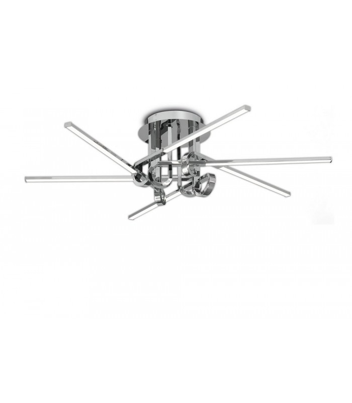 Semi Flush Ceiling Light 42W LED, 3000K, 3360lm, Polished Chrome - 1