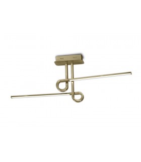 Semi Flush Ceiling Light 20W LED, 3000K, 1600lm, Antique Brass - 1