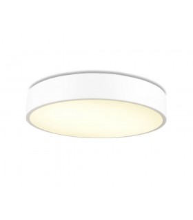 Flush Ceiling Light 80cm Round, 90W LED, 3000K, 6400lm, White - 1