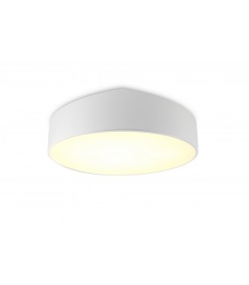Flush Ceiling Light 70cm Round, 8 x E27 (Max 20W), White, IP44 - 1