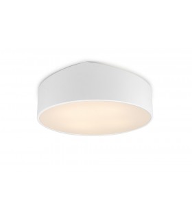 Flush Ceiling Light 50cm Round, 5 x E27 (Max 20W), White, IP44 - 1