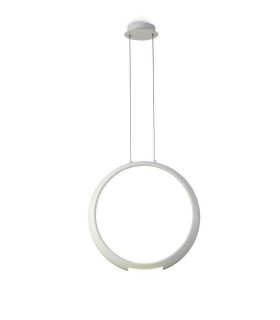 Ceiling Pendant 50cm Round, 23W LED, 3000K, 1600lm, White, 5yrs Warranty - 1