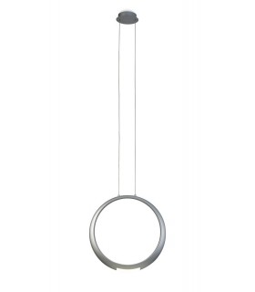 Ceiling Pendant 50cm Round, 23W LED, 3000K, 1600lm, Silver, 5yrs Warranty - 1