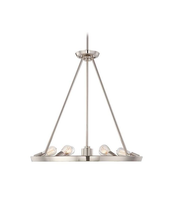 6 Light Pendant Chandelier Light Imperial Silver, E27 - 1