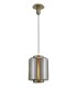 Ceiling Pendant 30cm Round, 1 x E27 (Max 40W), Matt Gold , Cognac Glass - 1