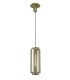 Ceiling Pendant 20cm Round, 1 x E27 (Max 40W), Matt Gold , Cognac Glass - 1