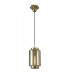 Ceiling Pendant 20cm Round, 1 x E27 (Max 40W), Matt Gold , Cognac Glass - 1