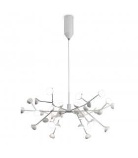 36 Light Ceiling Pendant, Round 74cm, 100W LED, 3000K, 5500lm, White - 1