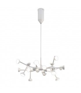 24 Light Ceiling Pendant, Round 65.8cm, 72W LED, 3000K, 3960lm, White - 1