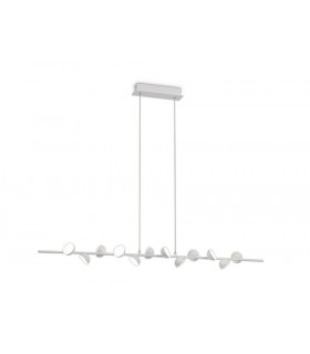 12 Light Linear Ceiling Pendant 100cm, 36W LED, 3000K, 1980lm, White - 1