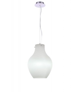 Dome Ceiling Pendant 28cm Round, 1 x E27 (Max 60W), White - 1