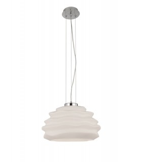 Dome Ceiling Pendant 40cm Round, 1 x E27 (Max 60W), Opal White - 1