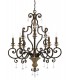 9 Light Chandelier Antique Bronze Finish, E14 - 1