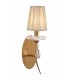 Wall Light, 1 x E14 (Max 20W), Gold Painting, Cream Shade - 1