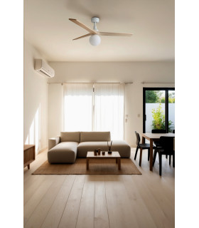 Klim Medium Ceiling Fan White, Pine Blades, E27 Light