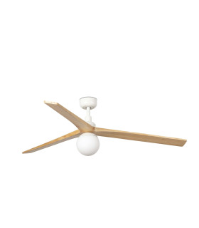 Klim L White/Light Oak Fan E27