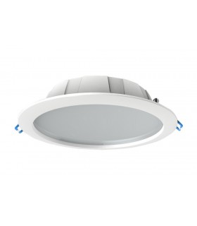 Round 14.6cm LED Recessed Downlight Panel, 10.8W, 3000K, 820lm, White, Cut Out 120mm, IP44 - 1