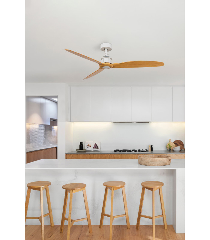 Just Fan M White/Light Wood Fan-2
