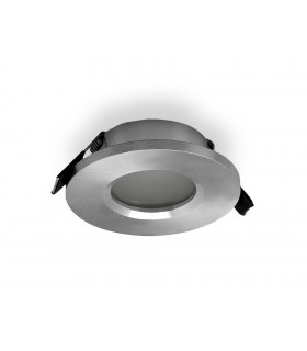 Recessed Downlight 8.3cm Round, GU10 (Max 50W), Brushed Aluminium, Cutout 58mm - 1