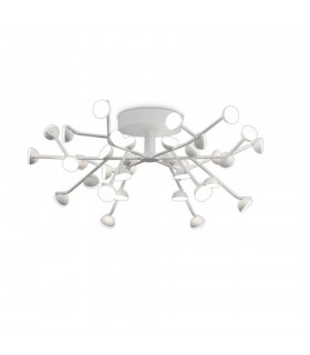 36 Light Flush Ceiling Light, Round 74cm, 100W LED, 3000K, 5500lm, White - 1