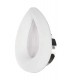 Flush Wall Lamp 5W LED 3000K, 450lm, Satin Aluminium, Frosted Acrylic, Polished Chrome - 1