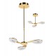 Telescopic Semi Flush Convertible 3 Light 15W LED 3000K, 1350lm, Satin Gold, Frosted Acrylic, Gold - 1