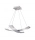 Ceiling Pendant 4 Light 28W LED 3000K, 2520lm, Satin Aluminium, Frosted Acrylic - 1