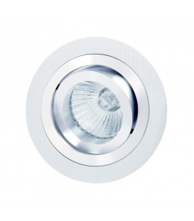 Swivel Recessed Downlight 9.2cm Round 1 x GU10 Max 50W Satin Nickel , Chrome - 1