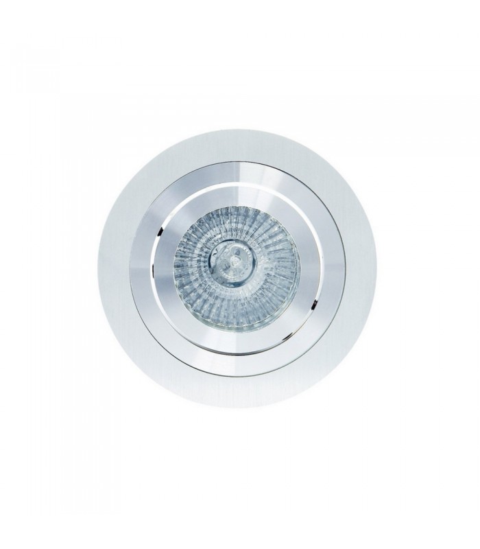 Swivel Recessed Downlight 9.2cm Round 1 x GU10 Max 50W Aluminium - 1