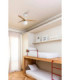 Klim Small Ceiling Fan White, Pine Blades, E27 Light