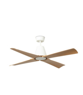 Typhoon M Led White/Wood Fan Ip44-1