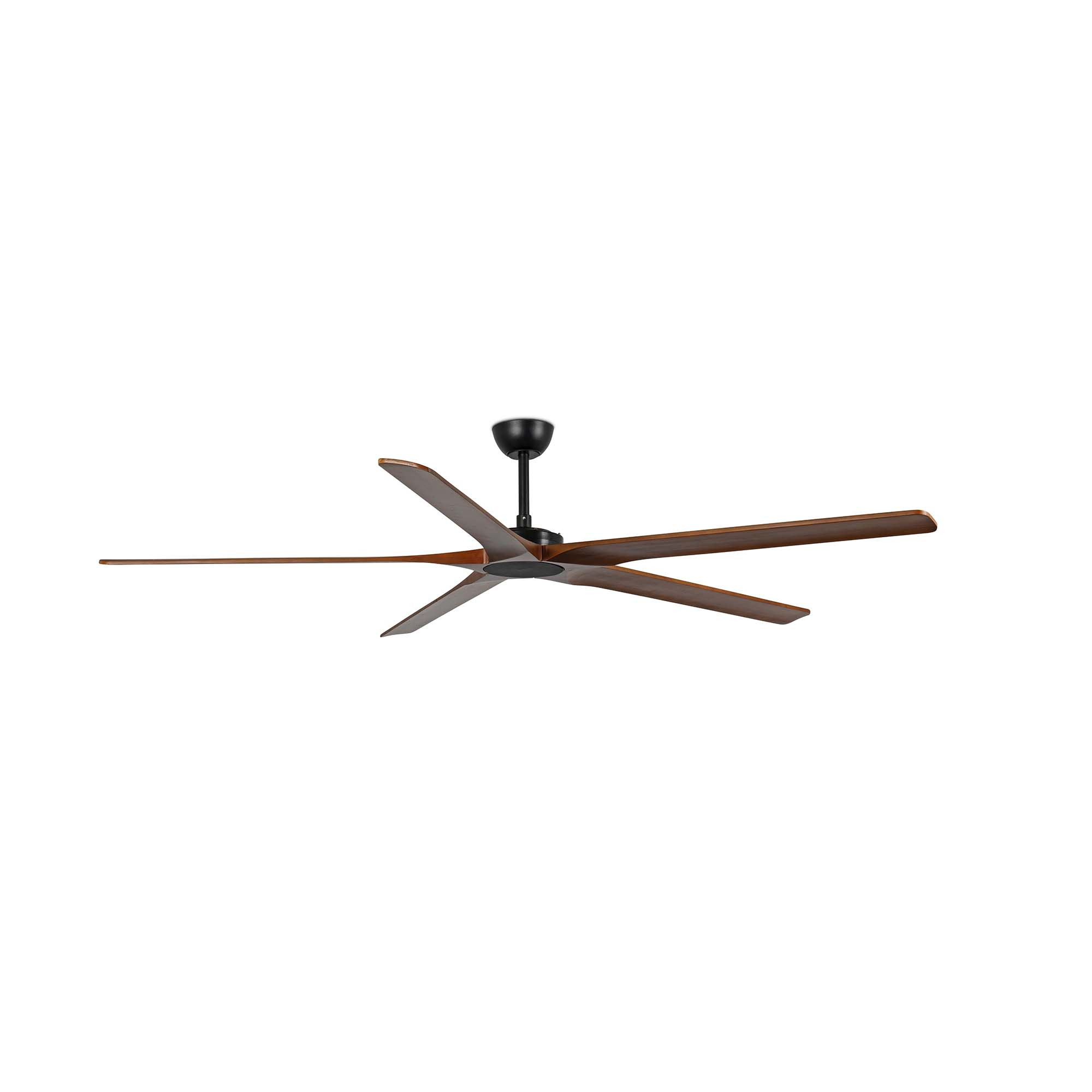 Bigwood XL 5 Blade Ceiling Fan Matt Black, Walnut