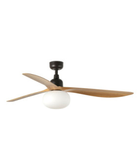 Outwood L Brown/Oak Ceiling Fan E27