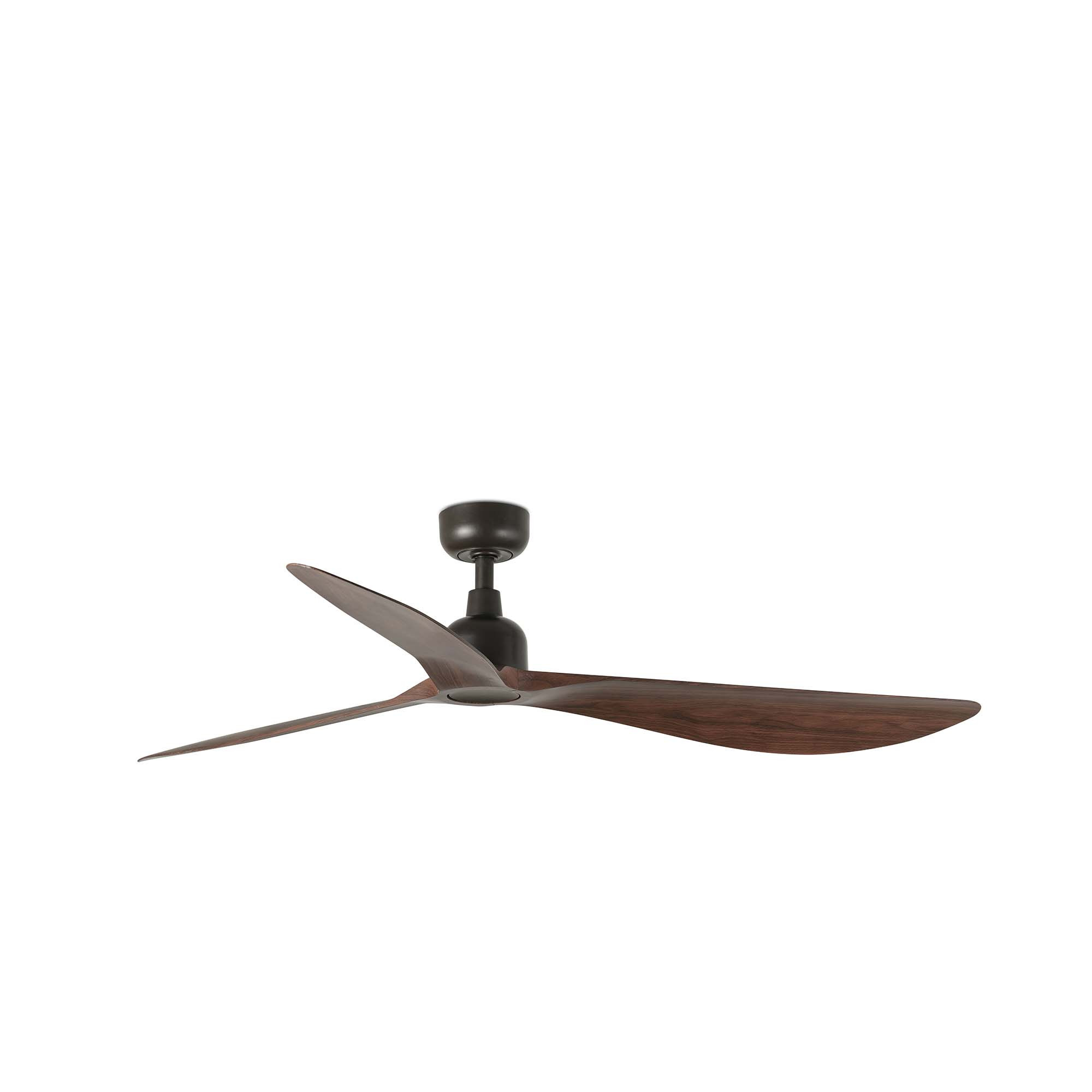 Outwood 150cm Ceiling Fan Dark Brown, Walnut Blades, IP44