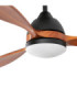 Poros L Led Black/Walnut Fan Fsc-3