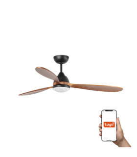 Poros L Led Black/Walnut Fan Tuya Fsc-1