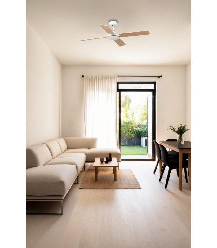 Mallorca L White/Maple Fan Tuya-2