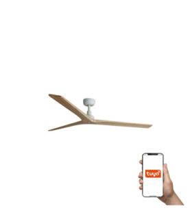 Klim L White/Light Oak Fan Tuya-1