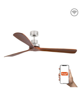 Lantau Xl Matt Nickel/Walnut Fan Tuya Fsc-1