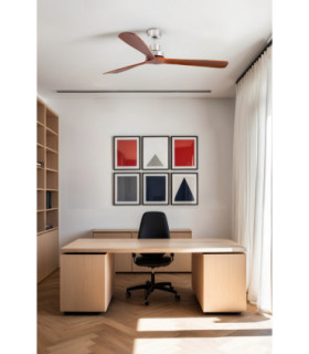 Lantau Xl Matt Nickel/Walnut Fan Tuya Fsc-2