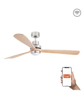 Lantau Xl Led Matt Nickel/Pine Fan Tuya Fsc-1