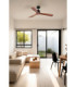 Lantau L Matt Black/Walnut Fan Tuya Fsc-2