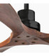 Lantau L Matt Black/Walnut Fan Tuya Fsc-3