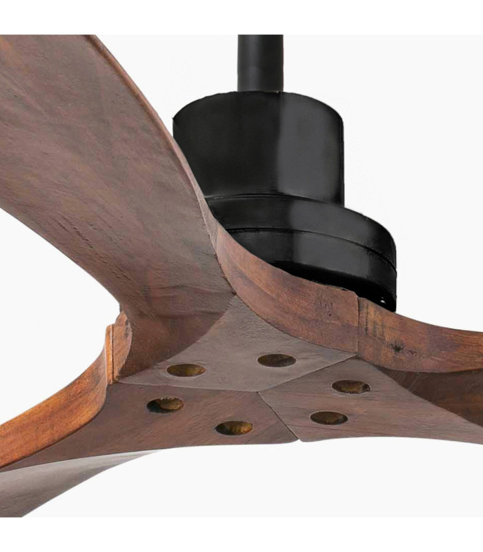 Lantau L Matt Black/Walnut Fan Tuya Fsc-3