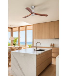 Lantau L Led Matt Nickel/Walnut Fan Tuya Fsc-2