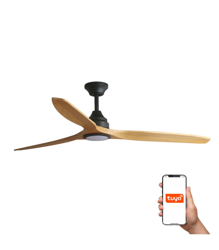 Alo L Black/Wood Fan Tuya Cct-1