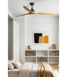 Alo L Black/Wood Fan Tuya Cct-2