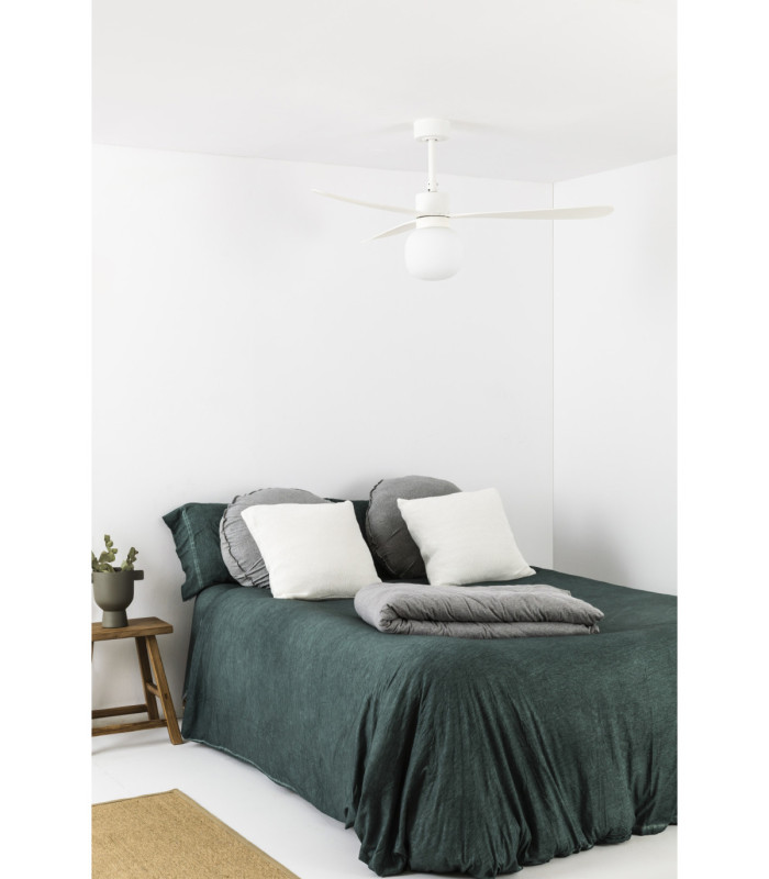 Amelia Ball L White/White Fan Wall Control 2700K-3