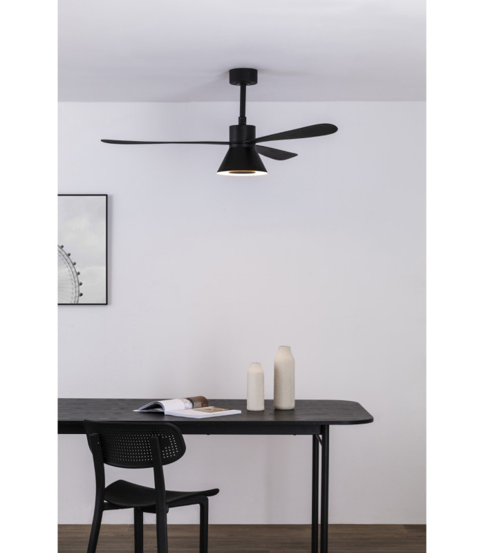 Amelia L Black/Black Fan Wall Control Cct-2